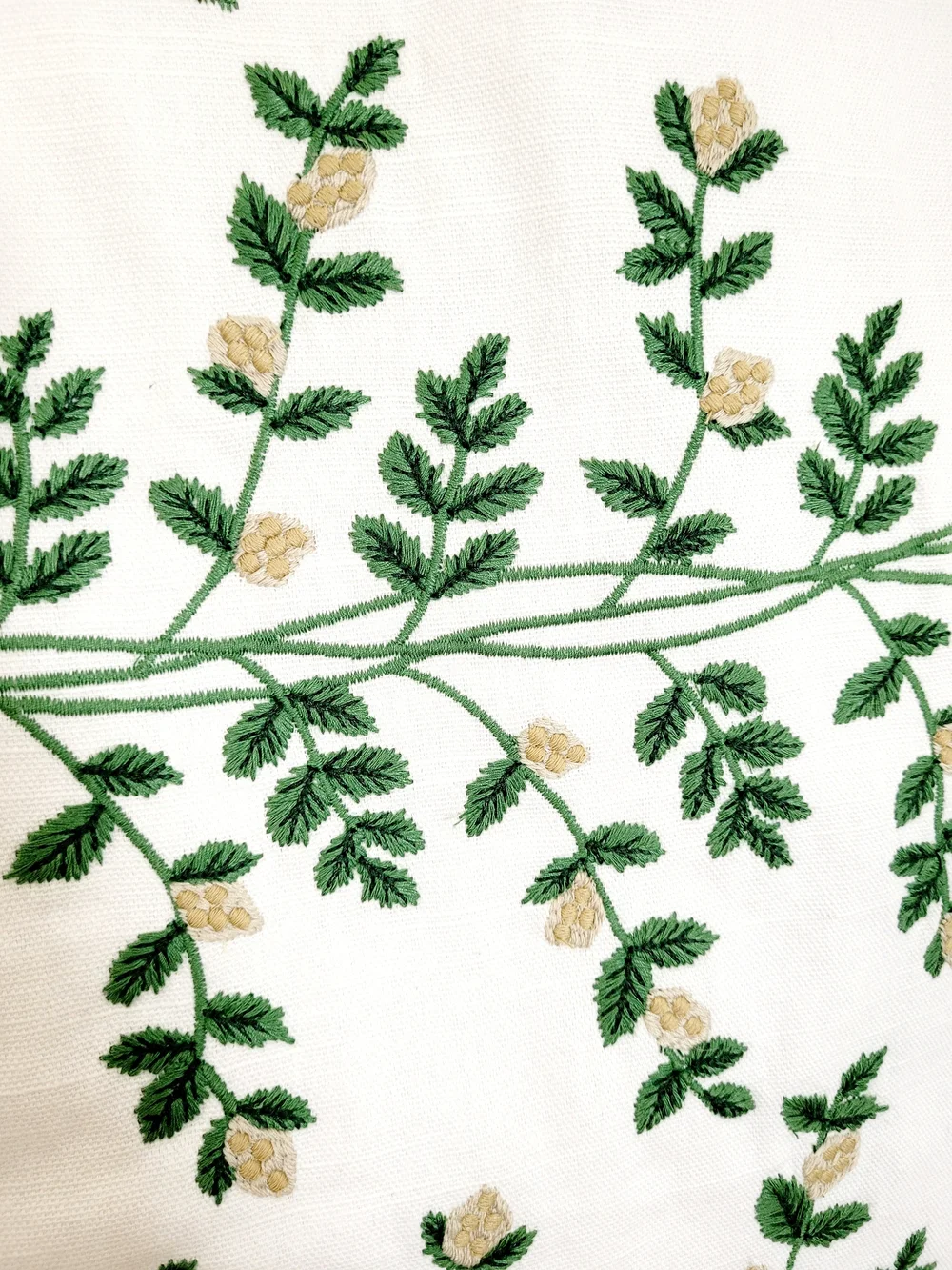 RIFLE PAPER CO. x THE COMPANY STORE Embroidered Vines Lumbar Pillow Cover